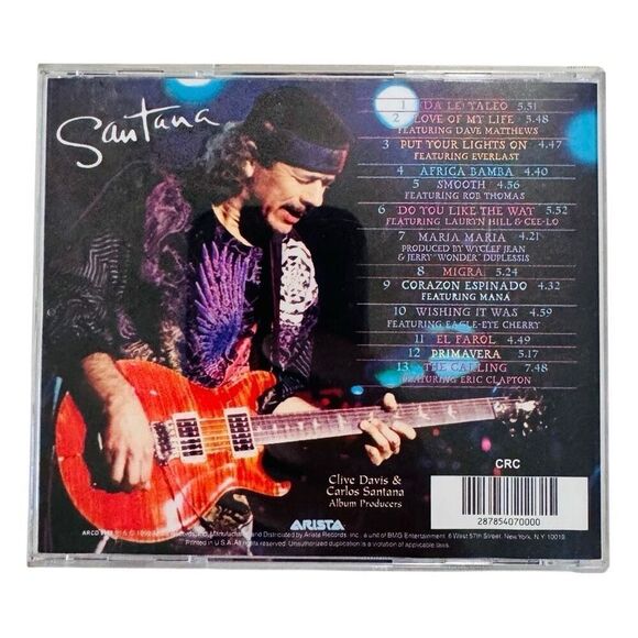 Santana : Supernatural CD (2003) Arista  ( BMG Music Club Version) - Picture 2 of 4